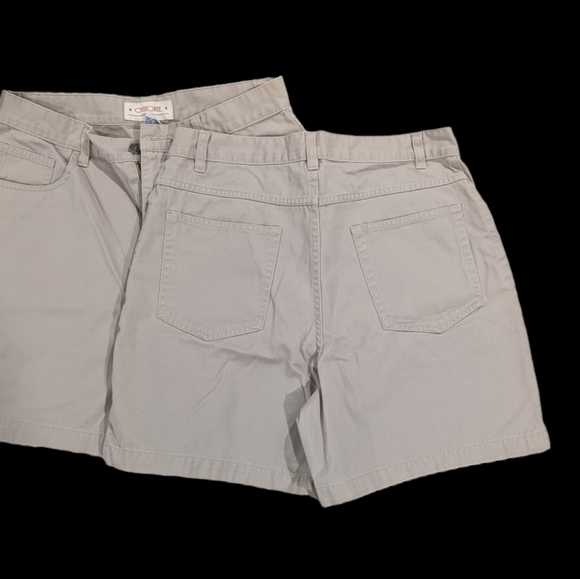 TWO PAIRS Cherokee Denim Khaki Shorts Women's 12 - Picture 3 of 8
